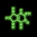 uric acid cause of gout neon glow icon illustration
