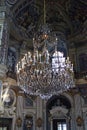 Italy Turin royal palace Stupinigi famous Great Hall chandelier