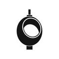 Urinal or chamber pot for men icon, simple style