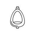 Urinal, toilet icon. Simple line, outline vector bathroom icons for ui and ux, website or mobile application