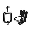 Urinal,Toilet,solid icons,vector illustrations