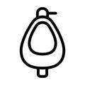 Urinal Vector Thick Line Icon For Personal And Commercial Use