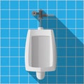 Urinals flat design.