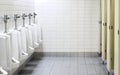 Urinals in public toilet Royalty Free Stock Photo