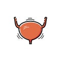 Urinary bladder vector icon.