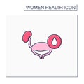 Urinary incontinence color icon