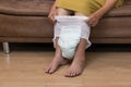 Urinary Incontinence in elderly and changing diaper Royalty Free Stock Photo
