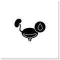 Urinary incontinence glyph icon