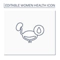 Urinary incontinence line icon
