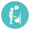 Urinate Isolated Vector Icon that can be easily modified or edit