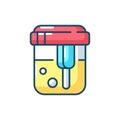 Urine analysis RGB color icon