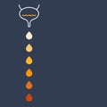 Urine color chart illustration of dehydration level