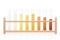 Urine Color Chart Test Tubes Clear Yellow Orange Dehydrated Royalty Free Stock Photo