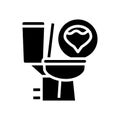 urine diabetes symptom glyph icon vector illustration