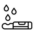 Urine drop test icon outline vector. Positive pregnant