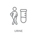 Urine linear icon. Modern outline Urine logo concept on white ba