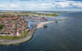 Urk with its lighthouse, a small coastal village on the IJsselmeer in the Netherlands