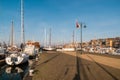 Urk Netherlands October 2020, tourist harbour with sailing boats Small town of Urk village with the beautiful colorful Royalty Free Stock Photo