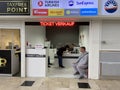 urkey, Antalya - 02 10 2023: Corendon airlines, Turkish airlines, SunExpress, Pegasus, Probeda, S7 Airlines ticket sale offices