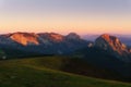 Urkiola mountain range at sunrise