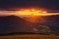 Urkiola sanctuary at sunset