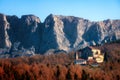 Urkiola sanctuary surrounding by mountains