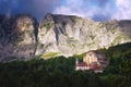 Urkiola sanctuary surrounding by mountains