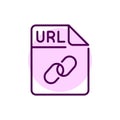 URL file color line icon. Format and extension of documents Royalty Free Stock Photo