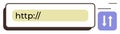 URL Input Field with Navigation Arrows Highlighting Web Interaction Royalty Free Stock Photo