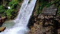 The Urlatoarea waterfall in Bucegi