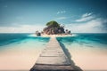 Urlaub auf einer einsamen Insel in den Tropen,Generative AI
