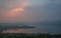 Urmode Dam backwaters during Sunset,Satara,Maharashtra,India Royalty Free Stock Photo
