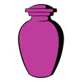 Urn for ashes icon, icon cartoon