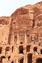 Urn tomb of Royal Tombs in ancient city of Petra, Jordan Royalty Free Stock Photo