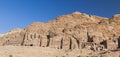 Urn Tomb, Silk Tomb and Royal tombs. Petra. Jordan. Royalty Free Stock Photo