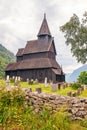 Urnes Stave Church in the village of Ornes.Luster municipality.Norway Royalty Free Stock Photo