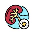 urolithiasis urology color icon vector illustration