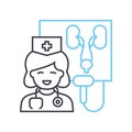 urologist line icon, outline symbol, vector illustration, concept sign Royalty Free Stock Photo