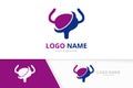 Urology health logo. Urinary tract symbol or icon. Bladder logotype design template.