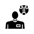 Urology medical specialist glyph icon vector illustration