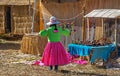 Uros Art and Craft Saleswoman, Titicaca Lake, Peru