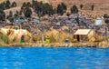 Uros floating islands of lake Titicaca, Peru, South America