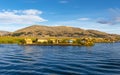 Uros Floating Islands in the Titicaca Lake, Peru Royalty Free Stock Photo