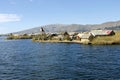 Uros floating islands at Titicaca, Peru