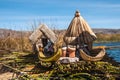 Uros Floating Islands, Titicaca, Peru Royalty Free Stock Photo