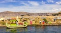 Uros Floating islands in Titikaka lake, in peru