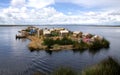 Uros, floting island of lake Titicaca, Peru.