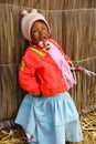 Uros native girl, Peru
