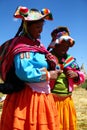 Uros native woman, Peru Royalty Free Stock Photo