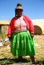 Uros native woman, Peru